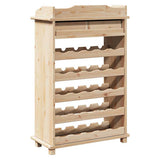 Wine Rack Natural 58 x 28 x 90 cm Solid Pine Wood 4012189