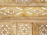 Hand carved 4-Panel Room Divider 160x165 cm Solid Mango Wood 285316