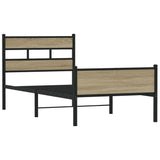 Bed Frame without Mattress Sonoma Oak 107x203 cm Engineered Wood 4017286