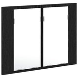 Bathroom Mirror Cabinet with Shelf Black Oak 60 x 12 x 45 cm 862550