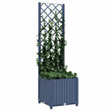 Garden Planter with Trellis Blue Grey 40x40x136 cm PP 318249