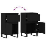 Sideboards 2 pcs Black 40x35x70 cm Engineered Wood 831167