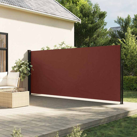 Retractable Side Awning Brown 160x500 cm 4004434