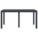 Garden Dining Table Anthracite 150 x 100 x 73 cm Poly Rattan 871684