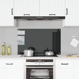 Kitchen Backsplash Black 100 x 60 cm Tempered Glass 249492