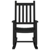Rocking Chair for Children Black Solid Wood Poplar 4008875