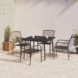 5 Piece Garden Dining Set Anthracite Steel 3187968