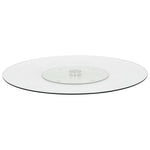 ZNTS Rotating Serving Plate Transparent 60 cm Tempered Glass 249498
