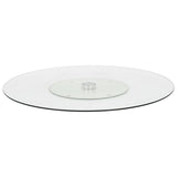 ZNTS Rotating Serving Plate Transparent 60 cm Tempered Glass 249498