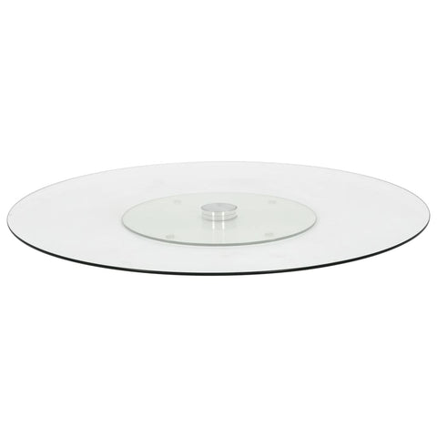 ZNTS Rotating Serving Plate Transparent 60 cm Tempered Glass 249498