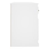 Desk with Cabinet White Engineered Wood 3185327