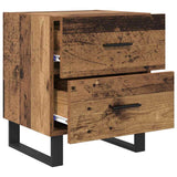 Bedside Cabinet 2 pcs Old Wood and Black 40 x 35 x 47.5 cm 884067