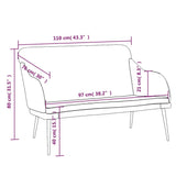Bench Pink 110x76x80 cm Velvet 351467