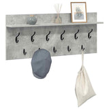 Wall-Mounted Coat Rack Concrete Grey 100 x 40 x 12 cm 874446