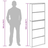 Shoe Cabinet with Mirror 5-Layer Concrete Grey 63x17x169.5 cm 3228281