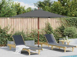 44535 Outdoor Parasol with Wooden Pole 150x200 cm Anthracite
