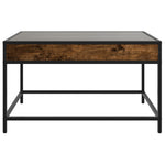 ZNTS Coffee Table with Infinity LED Smoked Oak 70x50x41 cm 847684