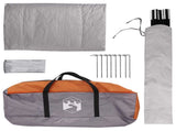 Camping Tent with Rainfly Water-resistant Dome Grey and Orange 42028532
