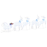 LED Reindeers 5 pcs White Fabric 3385889