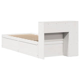 Bed Frame without Mattress White 90x190 cm Single Solid Wood Pine 3323438