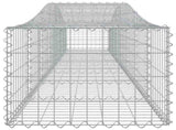 Arched Gabion Baskets 3 pcs 400x50x40/60 cm Galvanised Iron 3145918