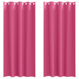 Blackout Curtains with Rings 2 pcs Bright Pink 225 x 140 cm 4107405
