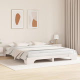 Bed Frame White 180 x 200 cm Solid Pine Wood 872852