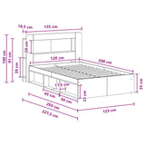 Bed Frame with Storage Old Wood 120 x 200 cm Engineered Wood 3433474