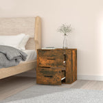 ZNTS Wall-mounted Bedside Cabinet Smoked Oak 50x36x47 cm 816861