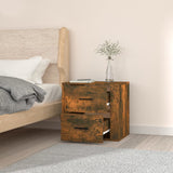 ZNTS Wall-mounted Bedside Cabinet Smoked Oak 50x36x47 cm 816861