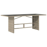 9 Piece Garden Dining Set with Cushions Light Grey Poly Rattan 3212499