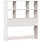 Bookcase Bed without Mattress White 90x200cm Solid Wood Pine 3322466