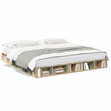 Bed Frame without Mattress Sonoma Oak 200x200 cm 3280449