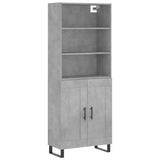 Highboard Concrete Grey 69,5x34x180 cm Engineered Wood 3189985