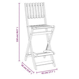 Bar Stool Set of 2 Natural wood colour Solid Acacia wood Medium 319188