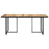 ZNTS Dining Table 160 cm Rough Mango Wood 320693