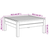 Garden Footstool Grey Solid Pinewood 806579