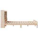 Bookcase Bed without Mattress 150x200 cm King Size Solid Wood Pine 3308879