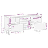TV Units with Drawer Brown 100 x 33 x 46 cm Engineered wood 4017954