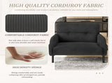 GOMYWAY corduroy fabric, comfortable monochrome single person wide seat chair, suitable for living W2678P422249