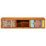 Wall-mounted TV Cabinet Multicolour 100x30x22 Solid Wood Acacia 4016506