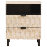 Bedside Cabinet White 50 x 33 x 60 cm Solid Mango Wood 4017874
