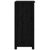 Sideboards 2 pcs Black 40x35x80 cm Solid Wood Pine 813763