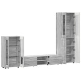 TV Cabinet Set FLORIN 3 pcs Grey Sonoma Engineered Wood 3397980