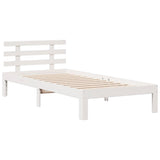 Bookcase Bed without Mattress White 75x190 cm Small Single Solid Wood Pine 3322781