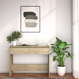 Console Table Sonoma Oak 100x35x76.5 cm Engineered Wood 809839