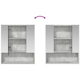 Bathroom Mirror Cabinet Concrete Grey 60 x 14.5 x 70 cm 889186