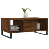 Coffee Table Brown Oak 90x50x36.5 cm Engineered Wood 830603