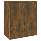 Shoe Cabinet Smoked Oak 60x35x70 cm Engineered Wood 816008