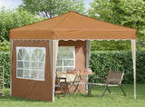 Pop-up Party Tent 195 x 195 x 245 cm Beige Oxford Fabric 42019727